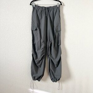 LOVE TREE Windbreaker Cargo Pants Women's Size Large Dark Gray Light Weight